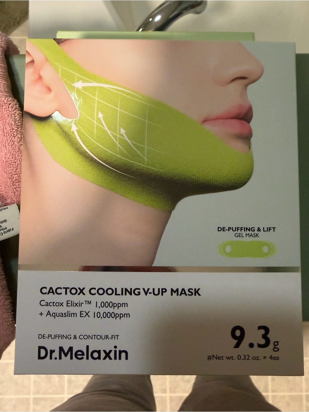 CaCTOx Cooling V-Up Mask — Green Jawline Gel Lift
